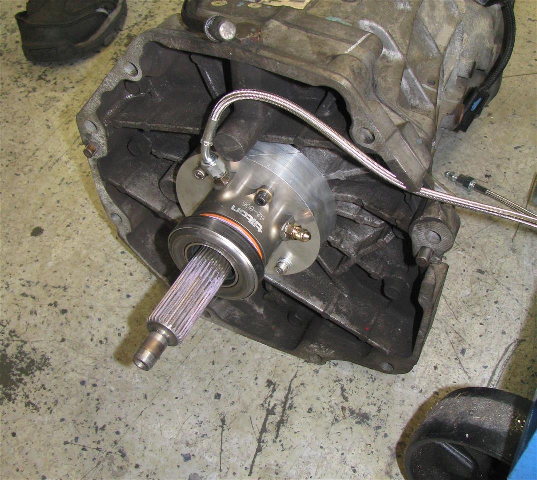 Tilton clutch slave cylinder / release bearing setup by RPS Cadillac